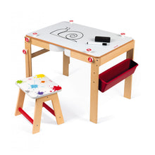 Laden Sie das Bild in den Galerie-Viewer, Janod - Holz Schreibtisch 2 in 1 wandelbar zur Tafel Splash