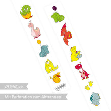Laden Sie das Bild in den Galerie-Viewer, Grätz Verlag - Kinder 1 Meter Tattoorolle Dinos