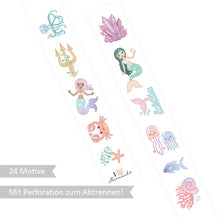 Laden Sie das Bild in den Galerie-Viewer, Grätz Verlag - Kinder 1 Meter Tattoorolle Meerjungfrau
