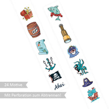 Laden Sie das Bild in den Galerie-Viewer, Grätz Verlag - Kinder 1 Meter Tattoorolle lustige Piraten