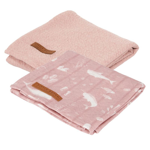 Little Dutch - Mullwindeln 70x70 cm Set 2tlg. ocean pink