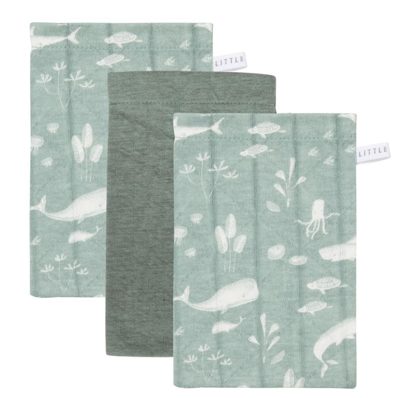 Little Dutch - Waschlappen Set 3tlg. ocean mint