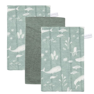 Little Dutch - Waschlappen Set 3tlg. ocean mint