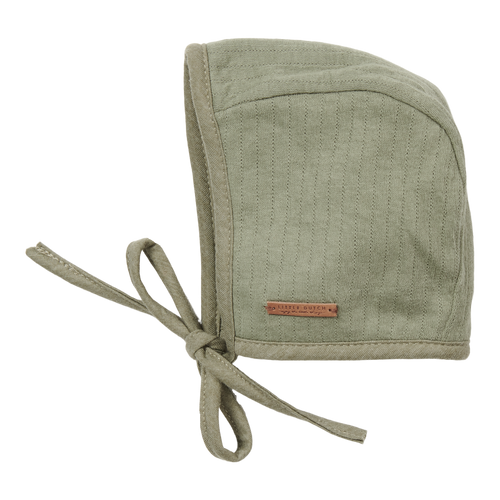 Little Dutch - Babymütze mit Bindebändern pure olive