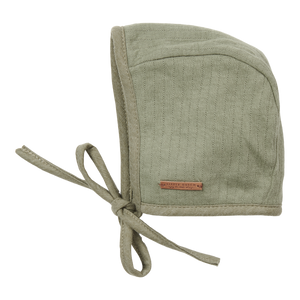 Little Dutch - Babymütze mit Bindebändern pure olive