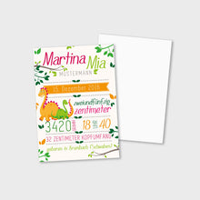 Laden Sie das Bild in den Galerie-Viewer, Stekora Design - Babydaten Karten SET Motiv Dino