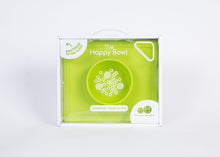 Laden Sie das Bild in den Galerie-Viewer, EZPZ Happy Bowl Silikon Schüssel Farbe grün Essmatte