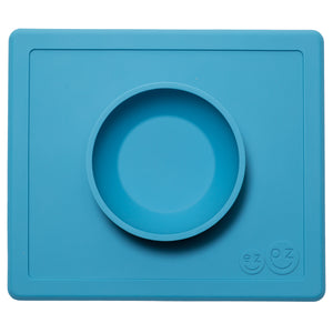EZPZ Happy Bowl Silikon Schüssel Farbe blau Essmatte