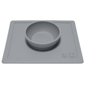 EZPZ Happy Bowl Silikon Schüssel Farbe grau Essmatte