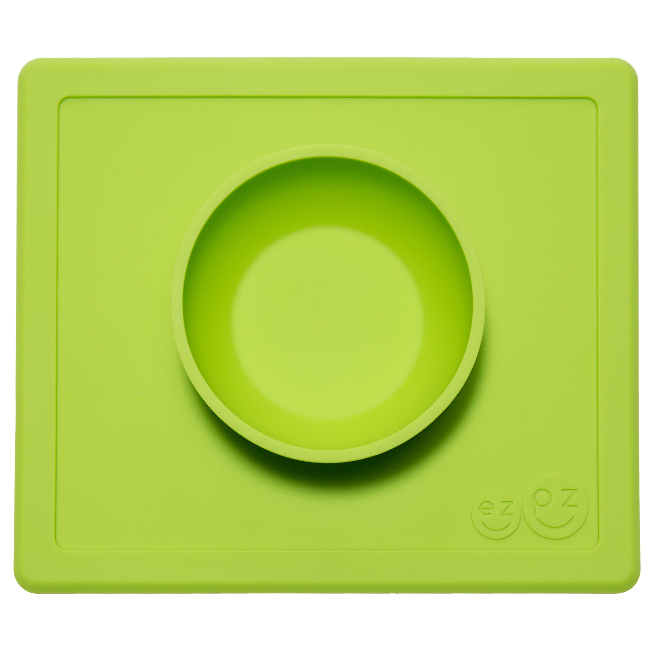 EZPZ Happy Bowl Silikon Schüssel Farbe grün Essmatte
