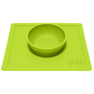 EZPZ Happy Bowl Silikon Schüssel Farbe grün Essmatte