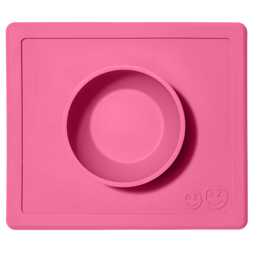 EZPZ Happy Bowl Silikon Schüssel Farbe pink Essmatte