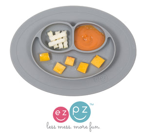 EZPZ Mini Mat Silikon Teller Farbe grau Essmatte