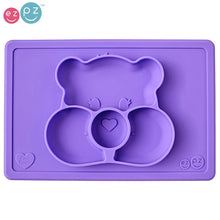 Laden Sie das Bild in den Galerie-Viewer, ezpz - Care Bears Mat Glücksbärchi Silikon Teller lila Sonderedition