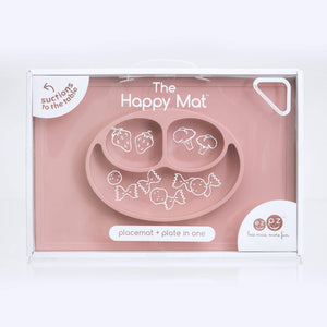 ezpz - Happy Mat Silikon Teller puderrosa