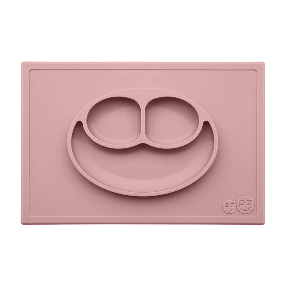 ezpz - Happy Mat Silikon Teller puderrosa