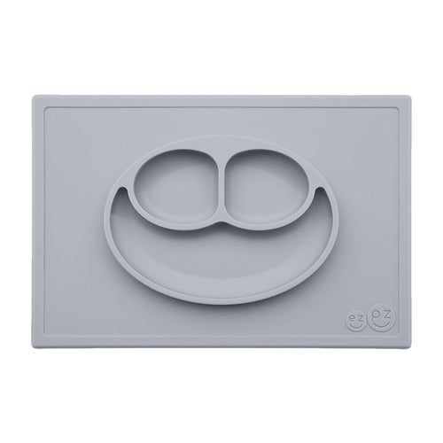 ezpz - Happy Mat Silikon Teller silber