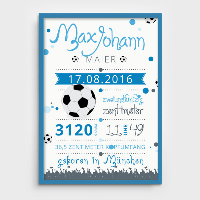 Stekora Design - Babydaten Poster Motiv Ball
