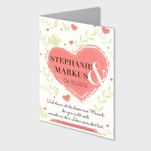 Stekora Design - Hochzeitsdaten Jahrestag Karten SET Motiv Herz