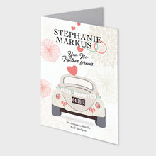 Laden Sie das Bild in den Galerie-Viewer, Stekora Design - Hochzeitsdaten Karten SET Motiv Auto