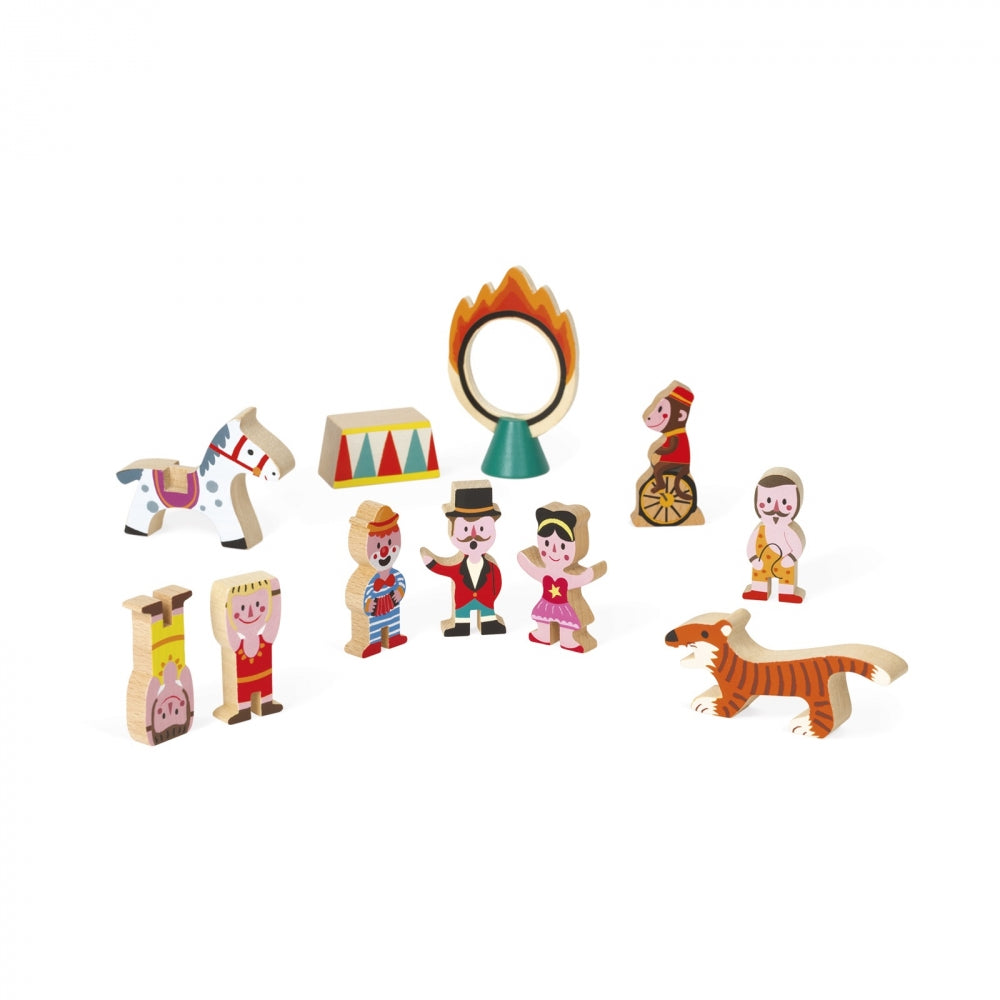 Janod Holz Mini Story Zirkus Spielwelt - 11tlg. Set J08511