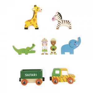 Janod Holz Mini Story Safari Spielwelt - 8tlg. Set J08518