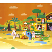 Laden Sie das Bild in den Galerie-Viewer, Janod Holz Mini Story Safari Spielwelt - 8tlg. Set J08518