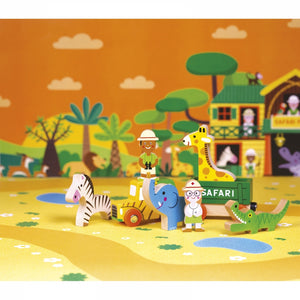 Janod Holz Mini Story Safari Spielwelt - 8tlg. Set J08518