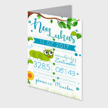 Laden Sie das Bild in den Galerie-Viewer, Stekora Design - Babydaten Karten SET Motiv Raupe