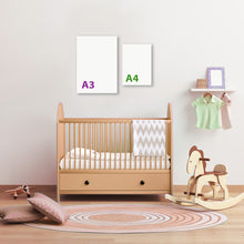 Laden Sie das Bild in den Galerie-Viewer, Stekora Design - Babydaten Leinwand Motiv Punkte rosa