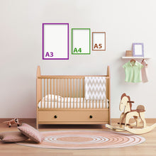 Laden Sie das Bild in den Galerie-Viewer, Stekora Design - Babydaten Poster Motiv Punkte rosa