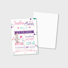 Laden Sie das Bild in den Galerie-Viewer, Stekora Design - Babydaten Karten SET Motiv Hase