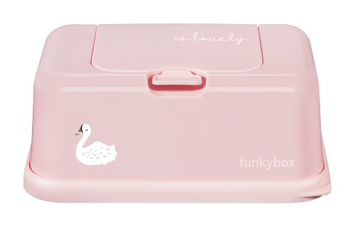 Funkybox - Feuchttücher Box Schwan rosa